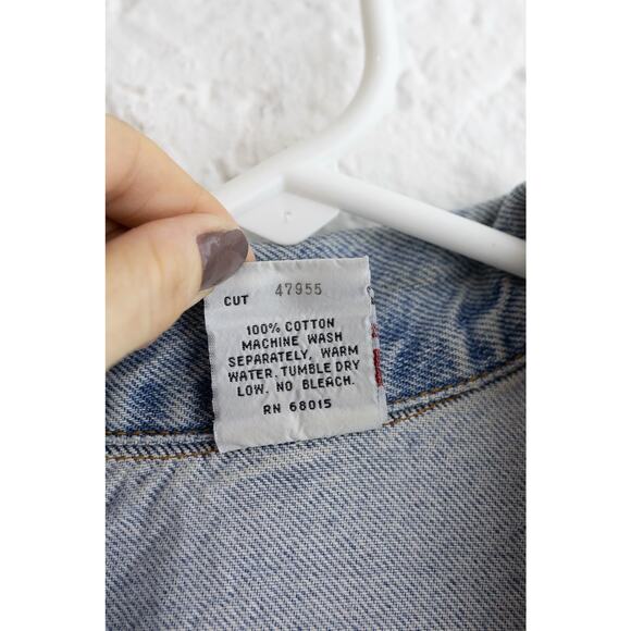 Vintage BONGO Denim Vest Women’s Medium Made in USA Button Front Jean Jacket - Picture 8 of 8